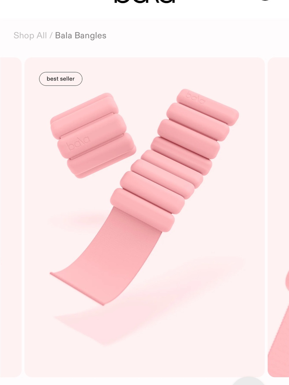 Bala Soft Pink Fitness Bangles- Pilates 💖